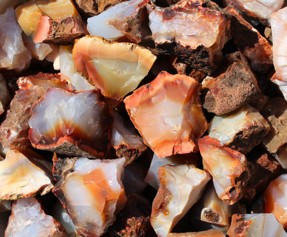 Carnelian | Large Tumbling Rough Rocks from Madagascar | 1.5" - 2.5" Raw Crystal