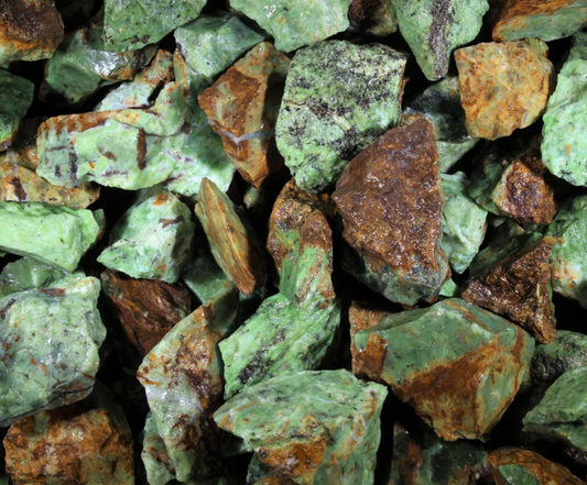Chrysoprase | Tumbling Rough Rock from Madagascar | 1" - 2" Raw Crystals