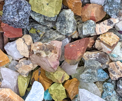 Clearance Lot of Mixed Crystals  | Bulk Tumbling Rough Rocks  | Wholesale Raw Crystals