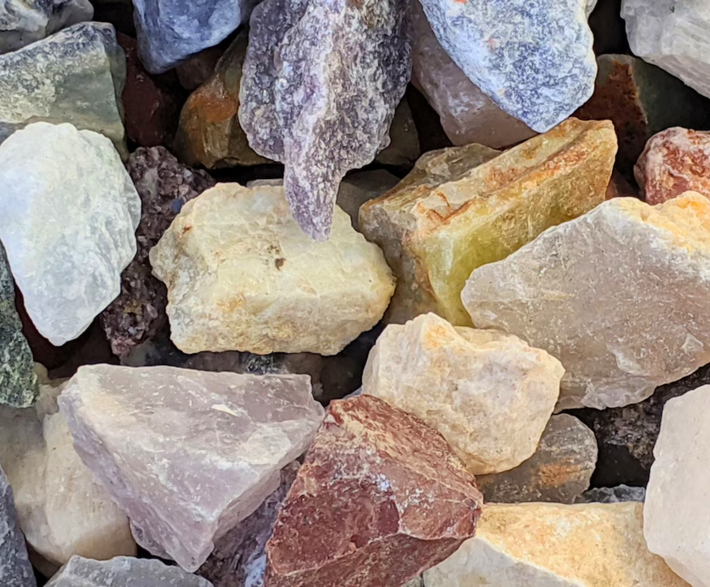 Clearance Lot of Mixed Crystals  | Bulk Tumbling Rough Rocks  | Wholesale Raw Crystals