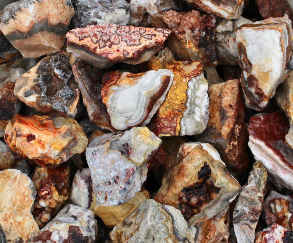 Aeget Rocks Crazy Lace Agate | Tumbling Rough Rocks from Mexico | 1