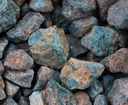 Blue Apatite | Tumbling Rough Rocks from Madagascar | 1" - 2" Raw Crystals