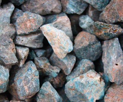Blue Apatite | Tumbling Rough Rocks from Madagascar | 1" - 2" Raw Crystals