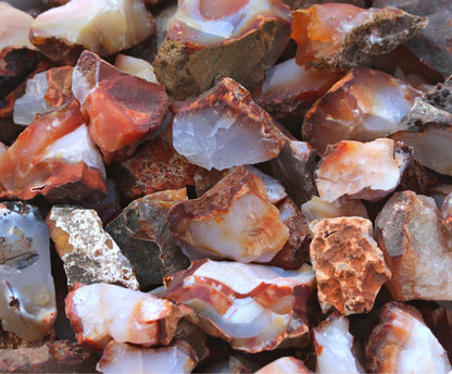 Carnelian | Large Tumbling Rough Rocks from Madagascar | 2" - 3" Raw Crystal