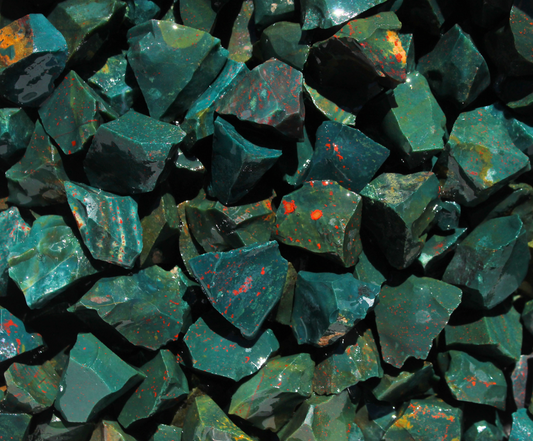 Bloodstone I "A" Grade Tumbling Rough Rocks from Asia I 1" - 2" Raw Crystals