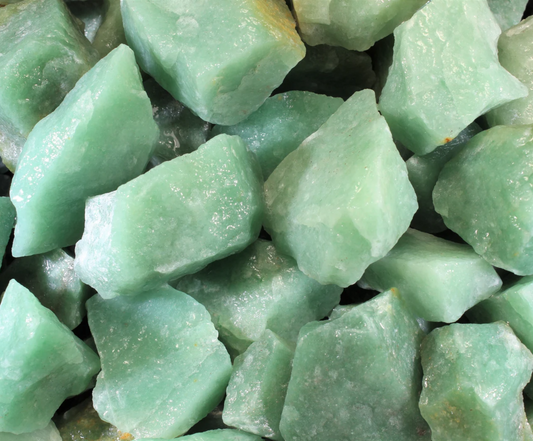 Green Aventurine | Tumbling Rough Rocks from Brazil | 1" - 2" Raw Crystals