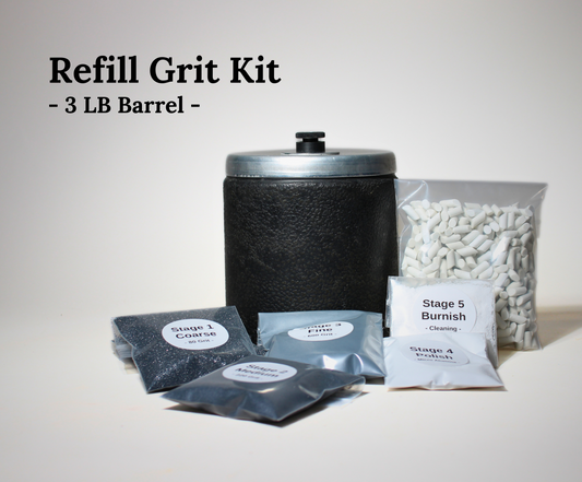 Refill Grit Kit | Pre-Measured for 3 LB Barrel Rock Tumbling