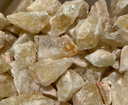 Citrine | Tumbling Rough Rock from Brazil | 1" - 2" Heat-Treated Raw Crystal