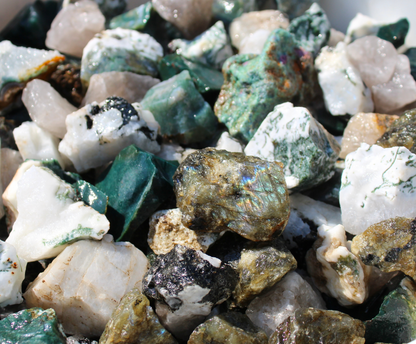 India Mix | Tumbling Rough Rocks | 1" - 2.5" Raw Crystals