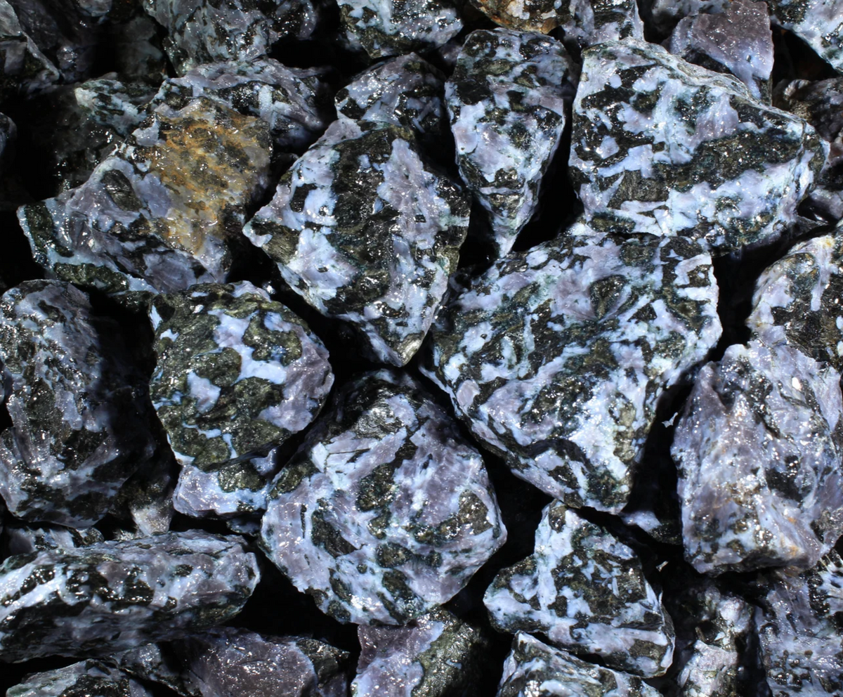 Gabbro Rocks Indigo Gabbro | Tumbling Rough Rocks from Madagascar | MED & LG Raw ...