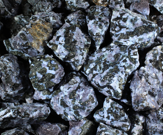Indigo Gabbro | Tumbling Rough Rocks from Madagascar | MED & LG Raw Crystals
