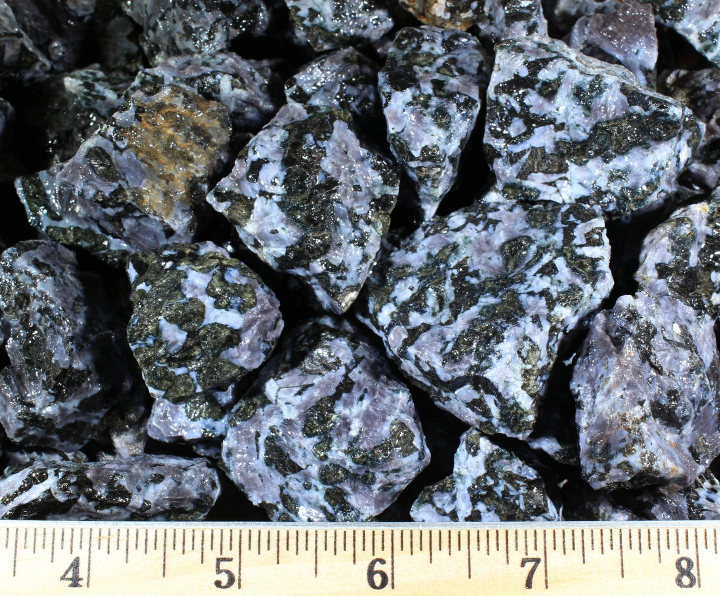 Indigo Gabbro | Tumbling Rough Rocks from Madagascar | MED & LG Raw Crystals