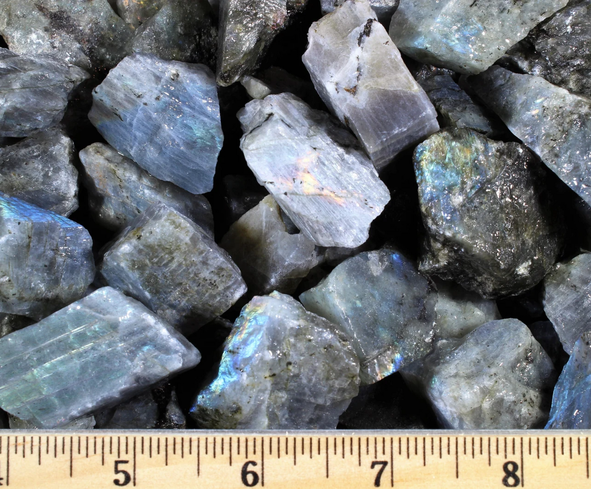 Labradorite | Tumbling Rough Rocks from Madagascar | Raw Crystals ...