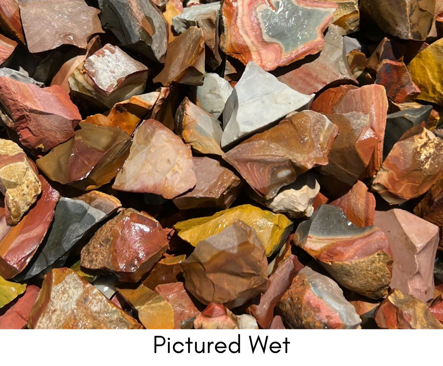 Polychrome Desert Jasper | Raw Crystals from Madagascar | Rough Rocks for Tumbling | Royal Savannah Cab Lapidary Supplies | 1 LB Wholesale Bulk