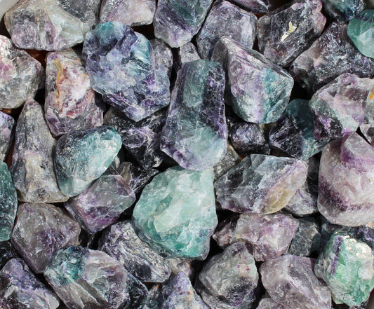 Rainbow Fluorite | Tumbling Rough Rocks | MED & LG Raw Crystals