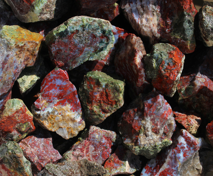 Red Lightning Agate | Tumbling and Cabbing Rough