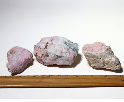 Rhodonite | Tumbling Rough Rocks from Peru | 2" - 4" Raw Crystals