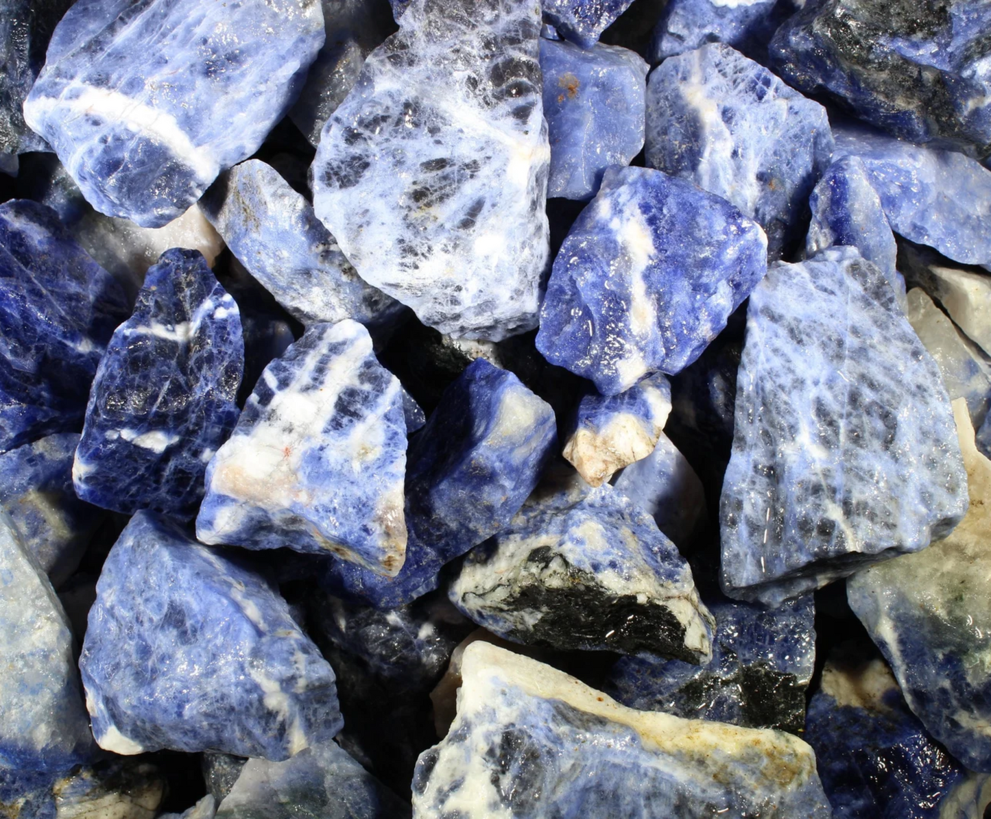 Sodalite | Tumbling Rough Rocks from Brazil | 1" - 2" Raw Crystals