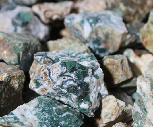 Tree Agate | Large Tumbling Rough Rocks from India| 2" - 3" Raw Crystals