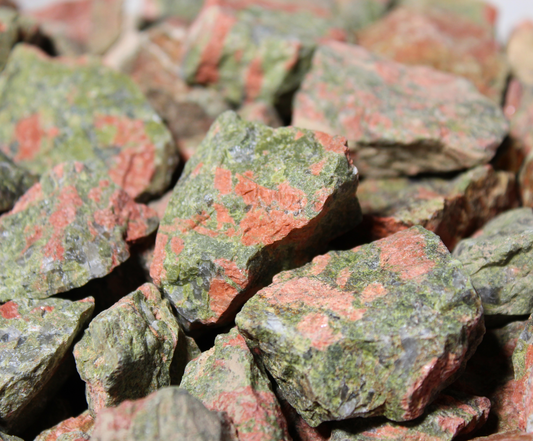 Unakite | Tumbling Rough Rocks from South Africa | Raw Crystals