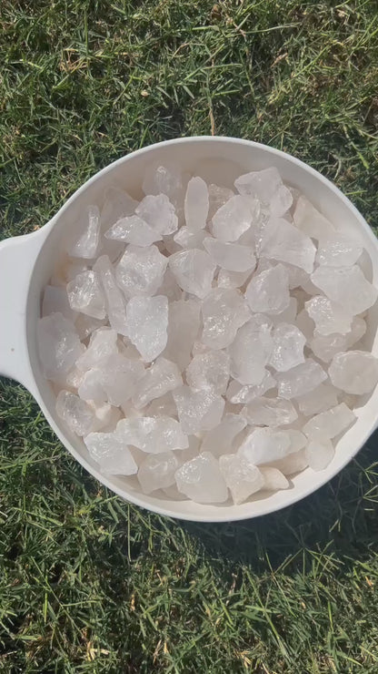 Clear Quartz | Tumbling Rough Rocks from Brazil | 1" - 2" Raw Crystals