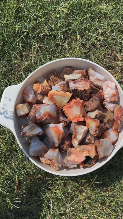 Carnelian | Large Tumbling Rough Rocks from Madagascar | 1.5" - 2.5" Raw Crystal