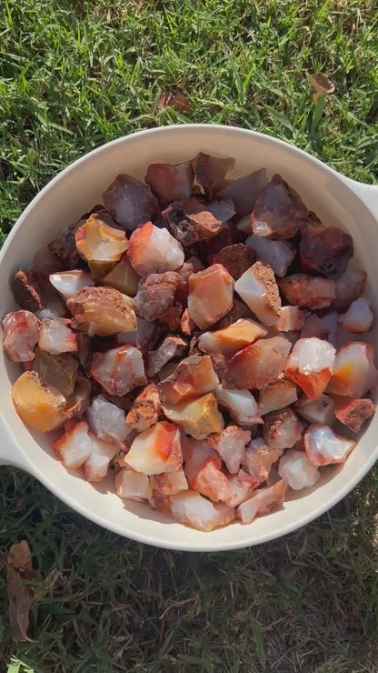 Carnelian | Tumbling Rough Rocks | Raw Crystals