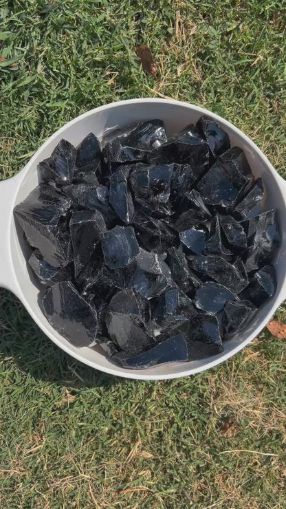 Black Obsidian | Tumbling Rough