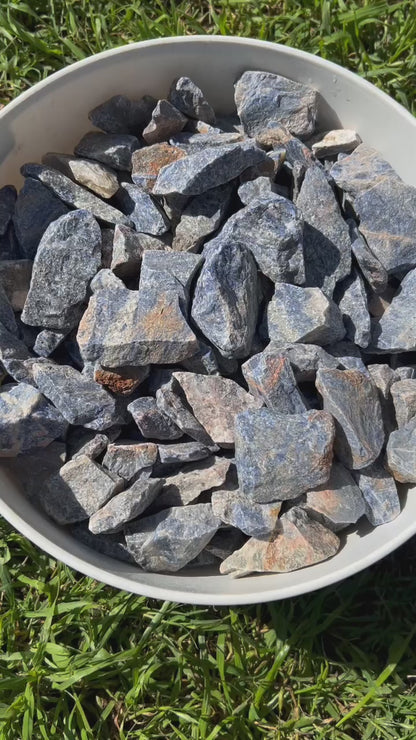 Sodalite "Granite" | Tumbling Rough Rock from South Africa | Raw Crystals