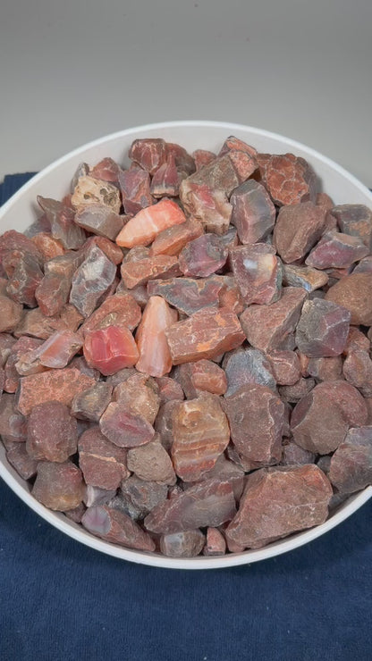 Red Carnelian | Tumbling Rough from India