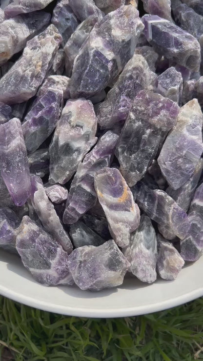 Chevron Amethyst | Large Tumbling Rough Rocks | 2" - 3.5" Raw Crystals