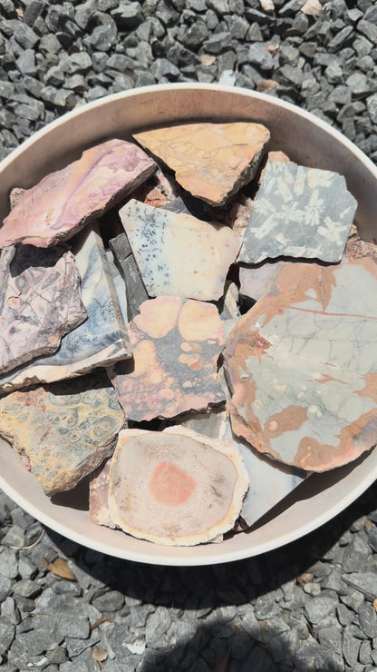 Assorted Slabs | Jasper, Rhyolite & Minerals | Lapidary Rough