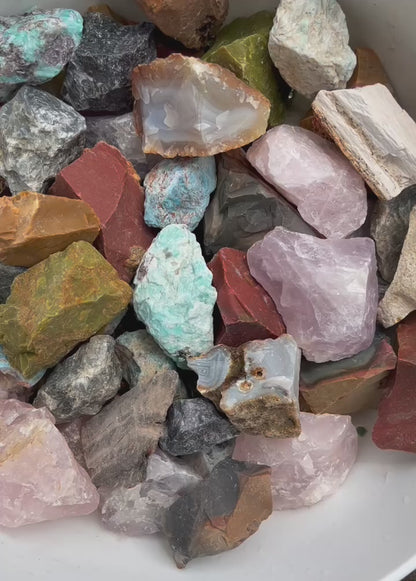 Madagascar Mix | Large Tumbling Rough Rock | 2" - 3 Raw Crystals