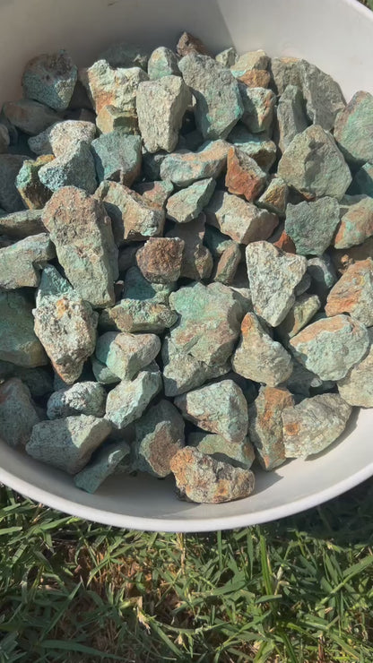 African Turquoise | Tumbling Rough Rock | Raw Jasper Crystals for Tumbling