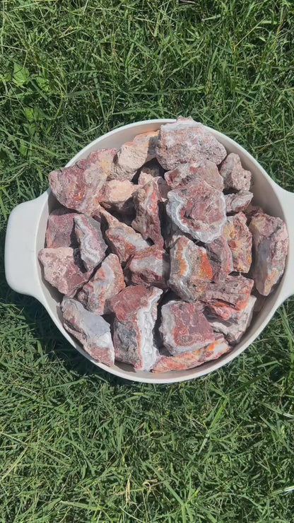 Mexican Lace Agate | Tumbling Rough