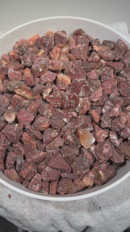 Red Calcite | Tumbling Rough