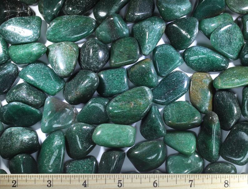 Green Quartz Tumbled Gemstones