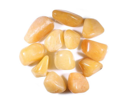 Yellow Quartz Tumbled Gemstones-Quartz Polished Stones