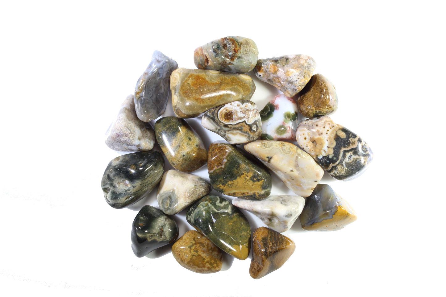 Ocean Sea Jasper Tumbled Gemstones - Bulk Wholesale