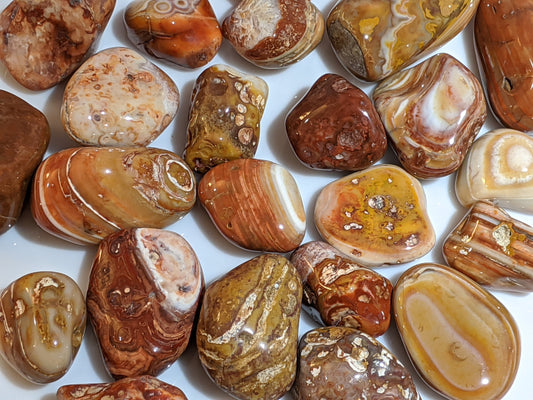 Earthstone Tumbled Stones - Large Polished Agate Gemstones